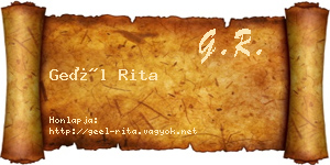 Geél Rita névjegykártya